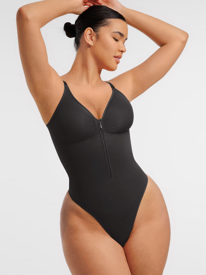 Shapecurve Tummy Control Seamless Zipper Shaping Bodysuit