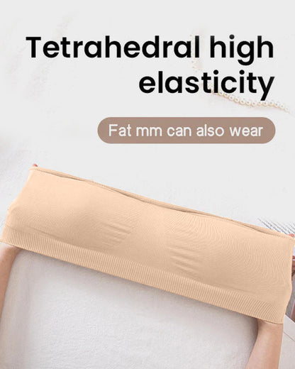 Wireless Strapless Bandeau Bra with Anti‑Slip Silicone Support