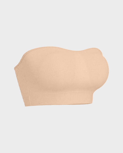Wireless Strapless Bandeau Bra with Anti‑Slip Silicone Support