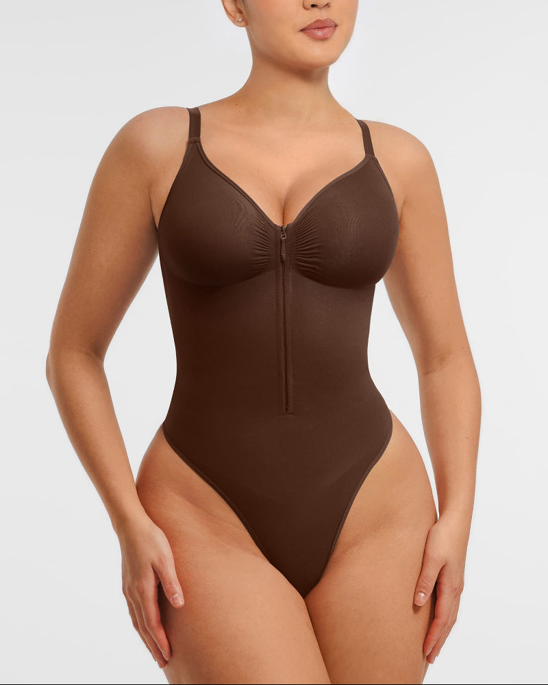 Shapecurve Tummy Control Seamless Zipper Shaping Bodysuit