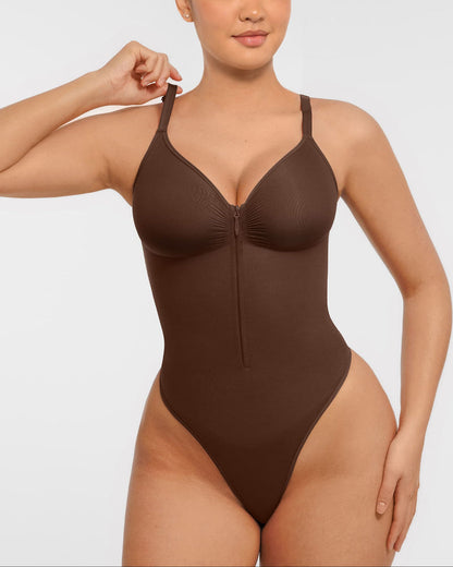 Shapecurve Tummy Control Seamless Zipper Shaping Bodysuit