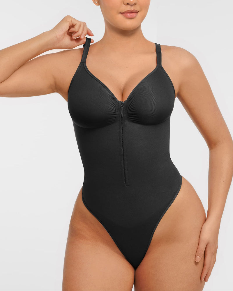 Shapecurve Tummy Control Seamless Zipper Shaping Bodysuit