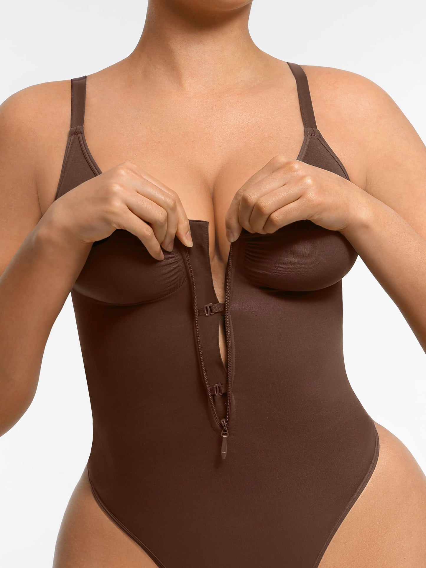 Shapecurve Tummy Control Seamless Zipper Shaping Bodysuit
