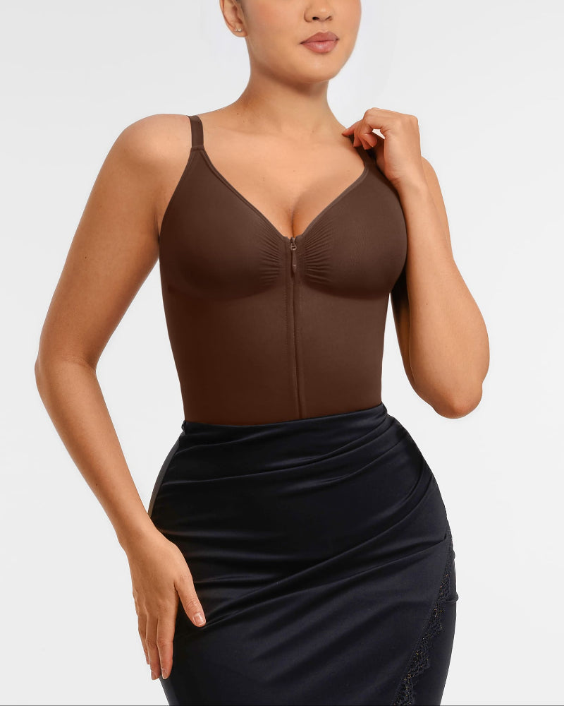 Shapecurve Tummy Control Seamless Zipper Shaping Bodysuit