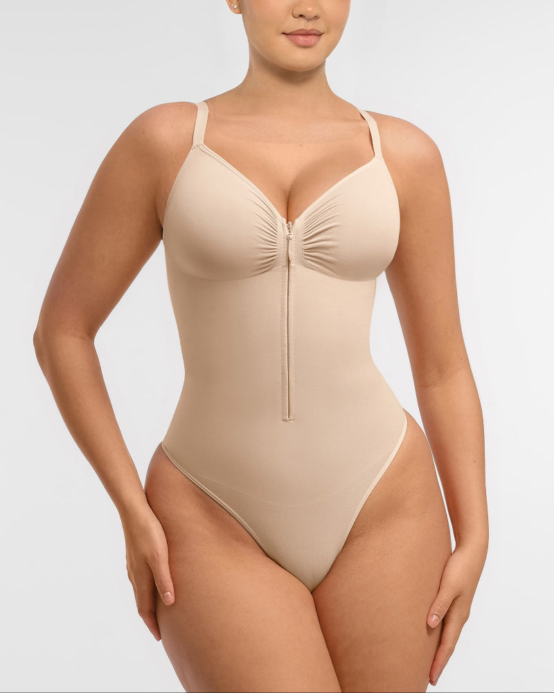 Shapecurve Tummy Control Seamless Zipper Shaping Bodysuit