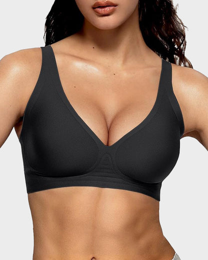 Deep V Seamless Wireless Push Up Bras for Women