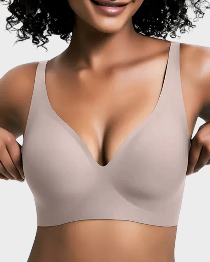 Deep V Seamless Wireless Push Up Bras for Women