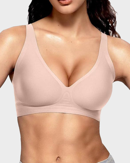 Deep V Seamless Wireless Push Up Bras for Women