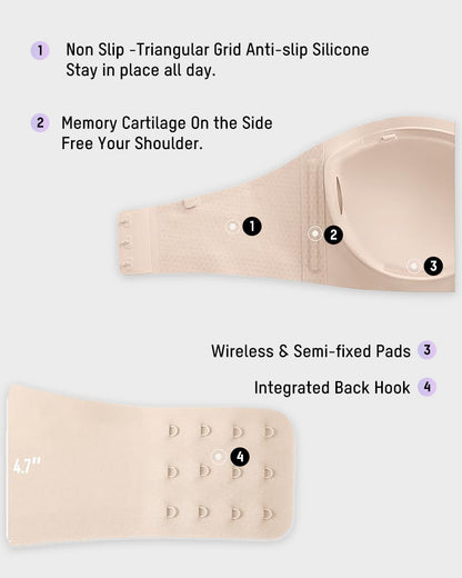 Seamless Strapless Bandeau Bra
