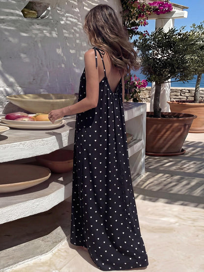 Women’s Chic Solid Color Backless Cami Dress