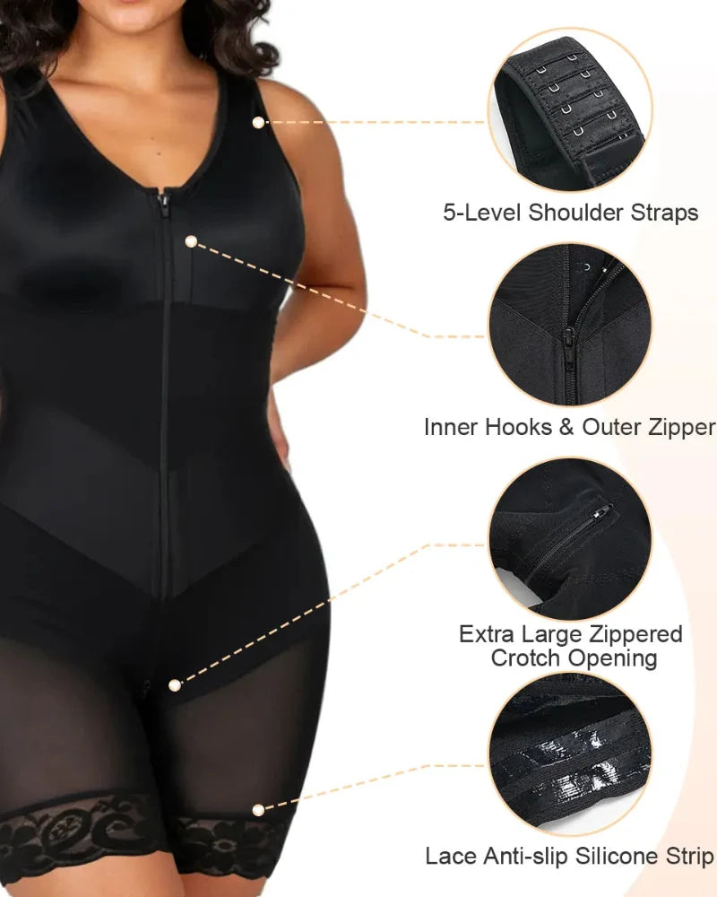 Sculpting Tummy Control Fajas Colombianas for Women Moldeadoras Shapewear with V-shape Sculpting Elastic Band