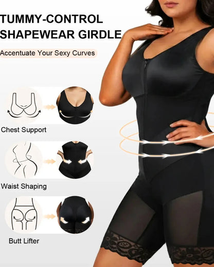 Sculpting Tummy Control Fajas Colombianas for Women Moldeadoras Shapewear with V-shape Sculpting Elastic Band