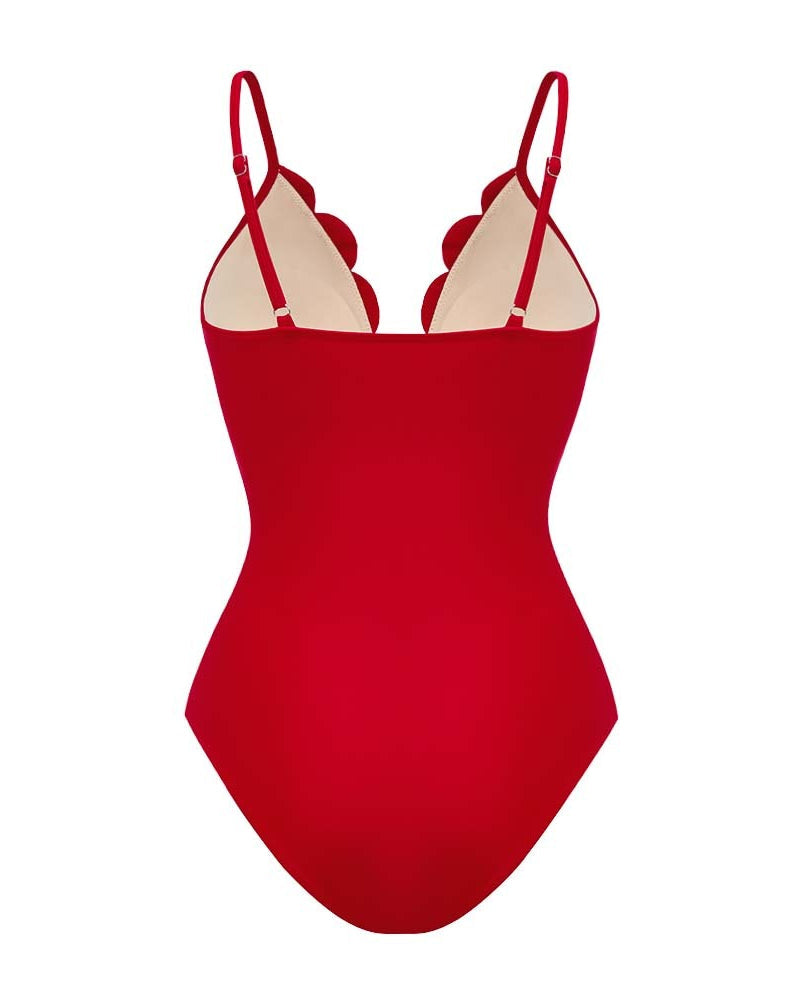Shapecurve® Flower Hollow One Piece Swimsuit and Skirt