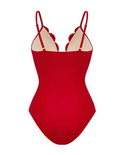 Shapecurve® Flower Hollow One Piece Swimsuit and Skirt