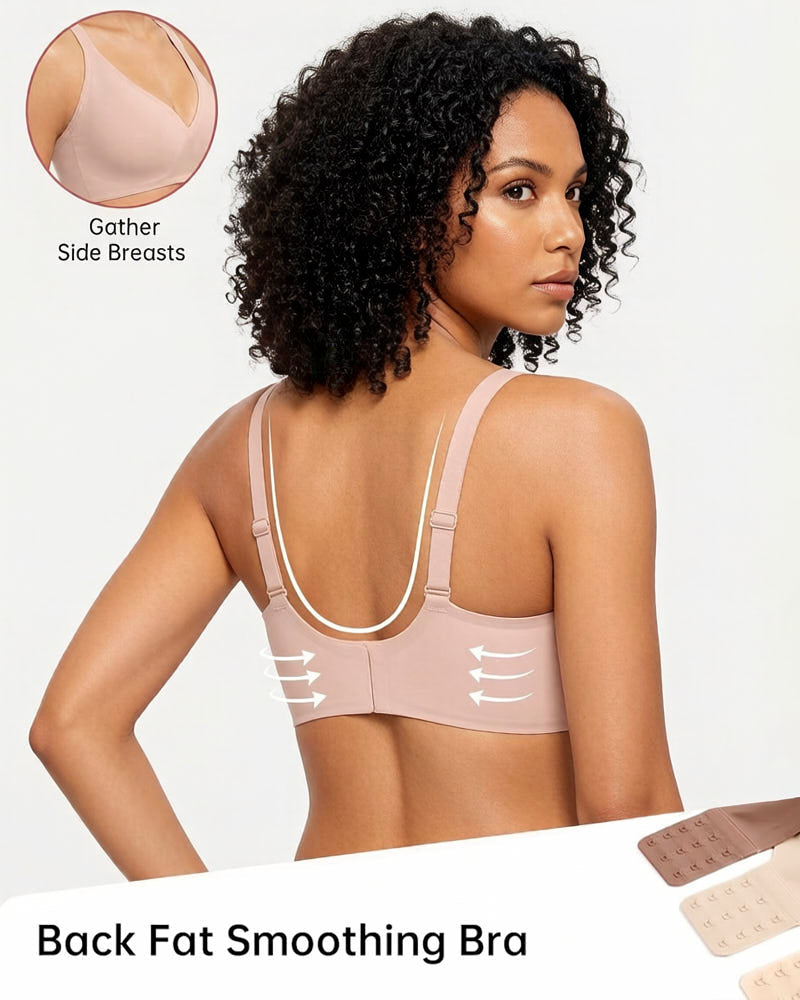Deep V Seamless Wireless Push Up Bras for Women