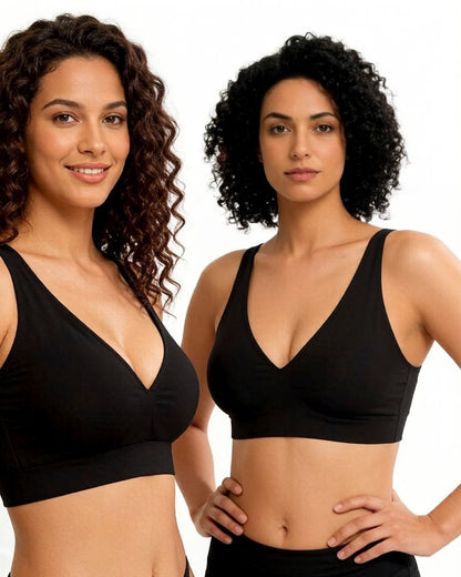 Deep V Seamless Wireless Push Up Bras for Women