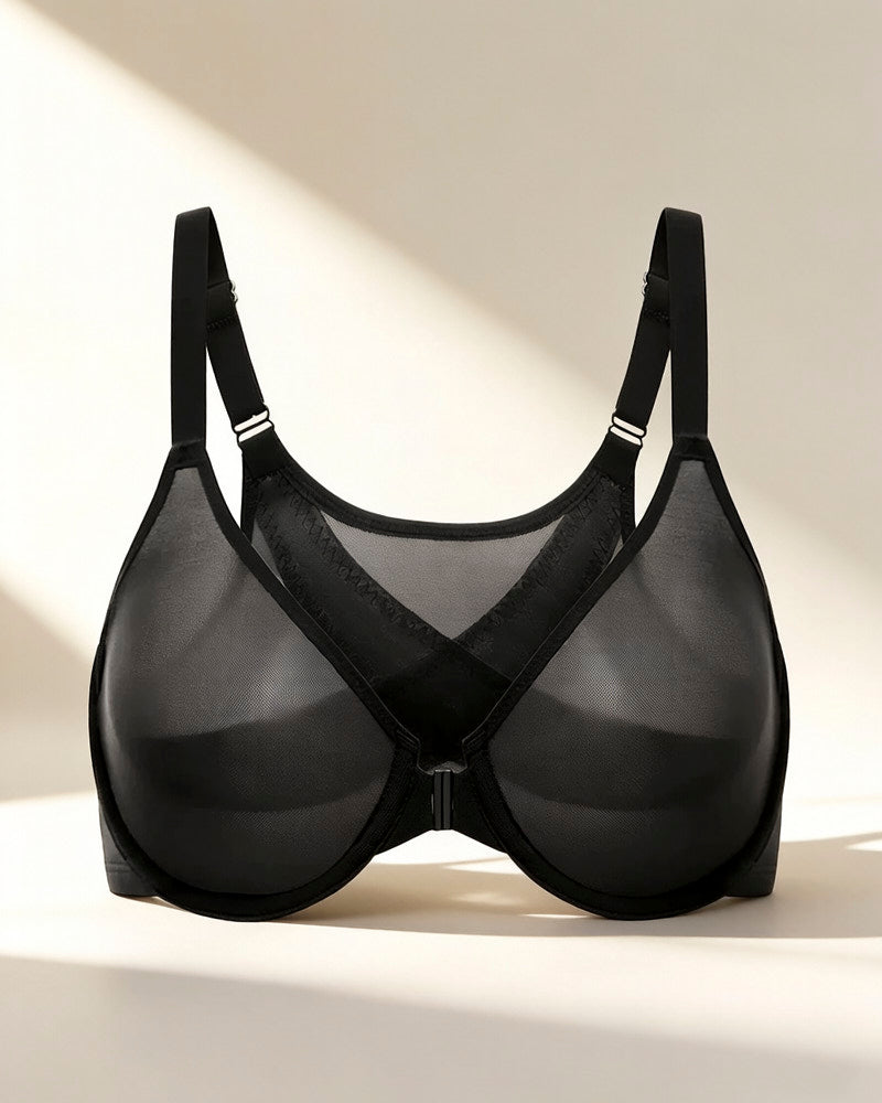 All-Day Comfort Front Closure Mesh Bra