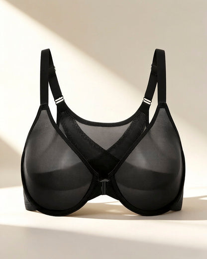 All-Day Comfort Front Closure Mesh Bra