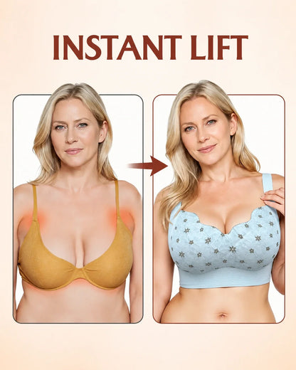Seamless Wire-Free Push-Up Bra with Full Coverage Support