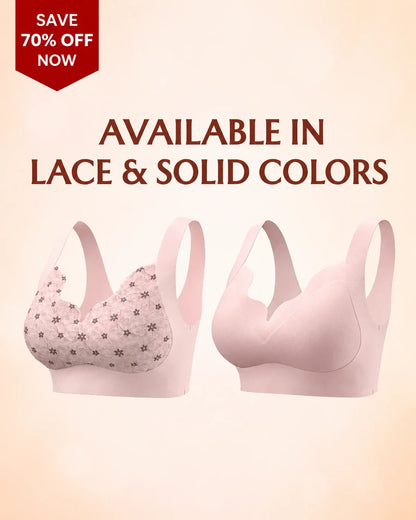 Seamless Wire-Free Push-Up Bra with Full Coverage Support