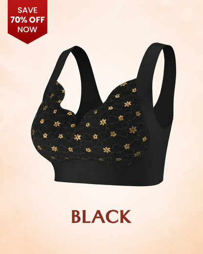 Seamless Wire-Free Push-Up Bra with Full Coverage Support