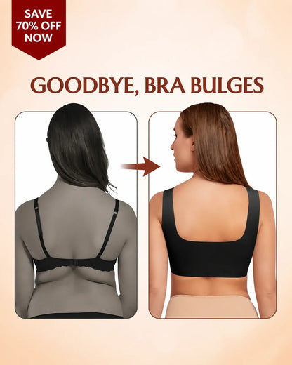 Seamless Wire-Free Push-Up Bra with Full Coverage Support