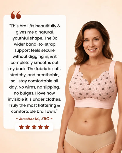 Seamless Wire-Free Push-Up Bra with Full Coverage Support