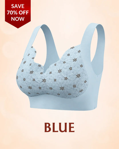 Seamless Wire-Free Push-Up Bra with Full Coverage Support