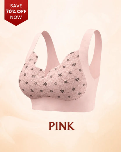 Seamless Wire-Free Push-Up Bra with Full Coverage Support