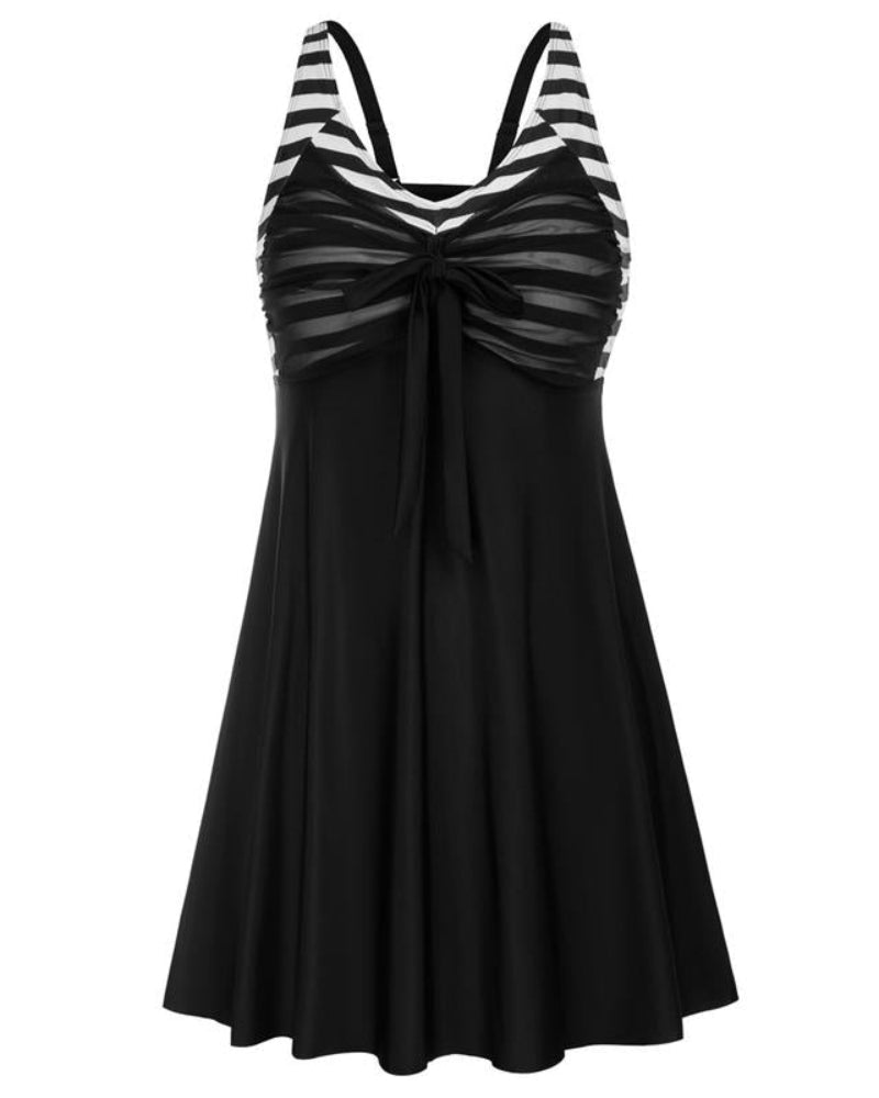 Women's Two Piece Swim Dress Plus Size Tummy Control Tankinis Swimdress Floral Printed Swimwear Swimsuits with Boyshort
