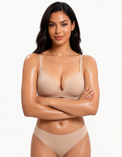 Wire-Free Cotton Lift T-Shirt Bra