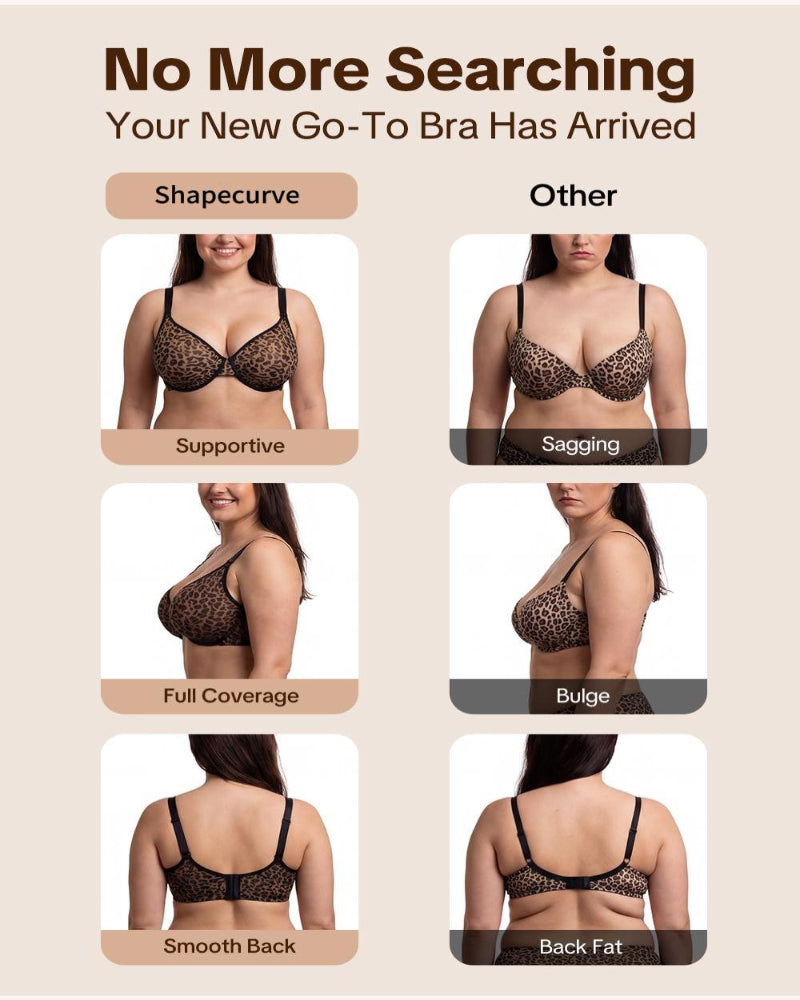 Air Light Plus Size Mesh Underwire Minimizer Bra