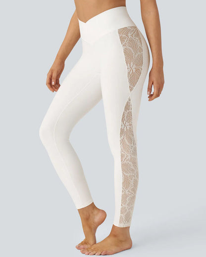 High-Waist Tummy Control Butt Lifting Lace Leggings