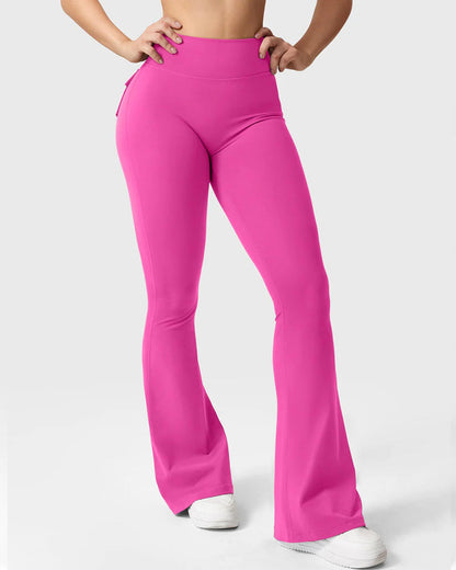 Flared Butt Lifting Leggings with Pockets