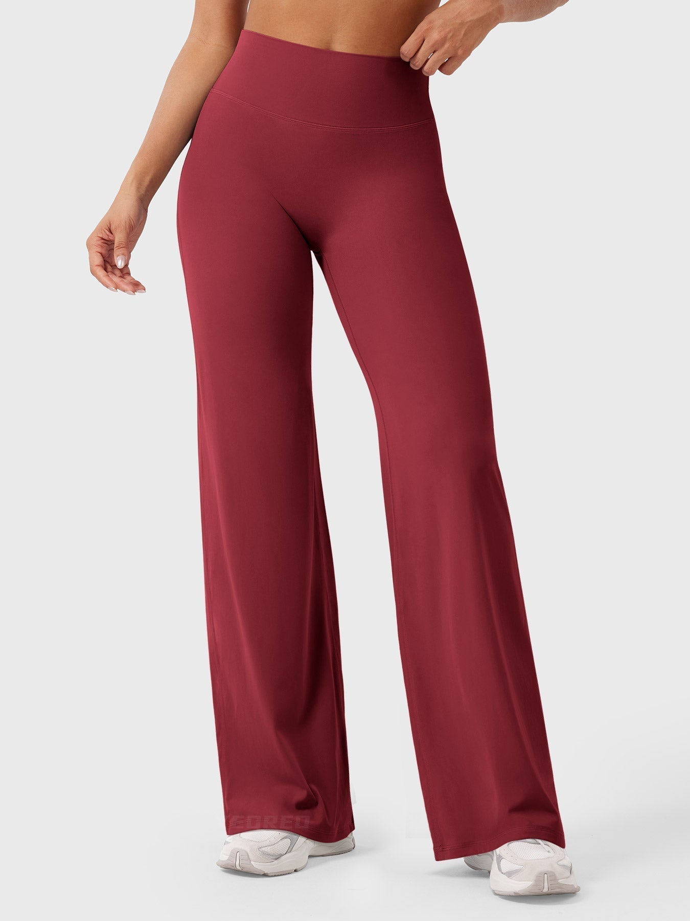Leggings High-Waist Straight-Leg No Front Seam Buttery Soft Gym Yoga Pants for Women Fitness Tights