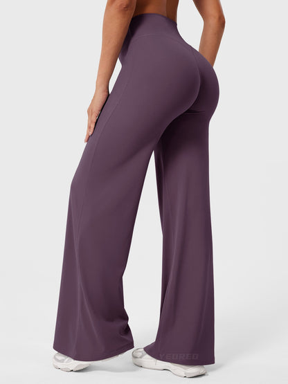 Leggings High-Waist Straight-Leg No Front Seam Buttery Soft Gym Yoga Pants for Women Fitness Tights