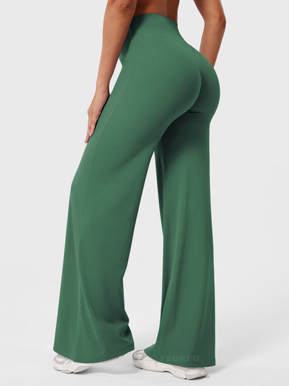 Leggings High-Waist Straight-Leg No Front Seam Buttery Soft Gym Yoga Pants for Women Fitness Tights