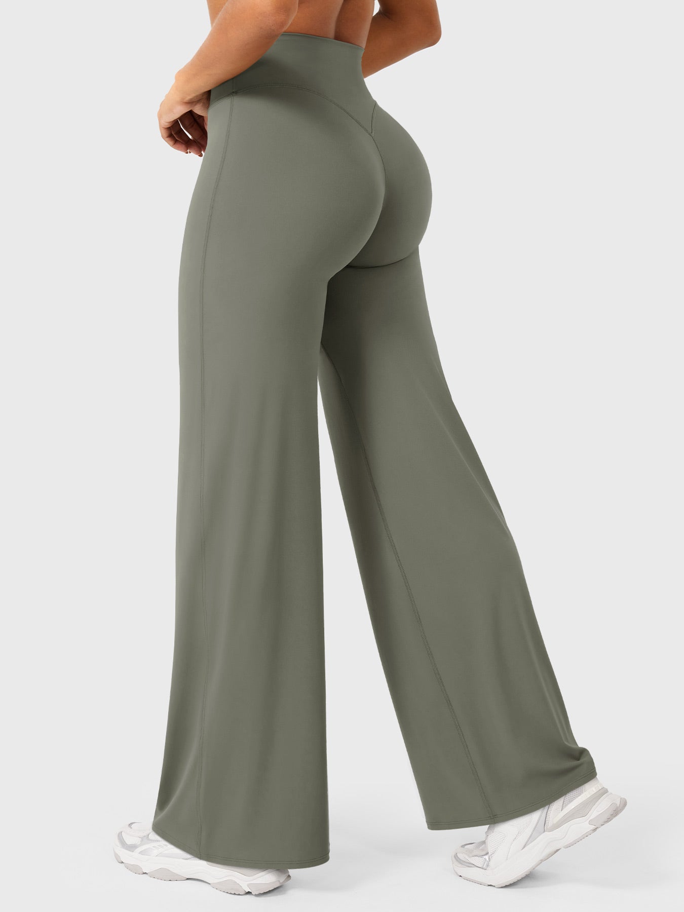 Leggings High-Waist Straight-Leg No Front Seam Buttery Soft Gym Yoga Pants for Women Fitness Tights